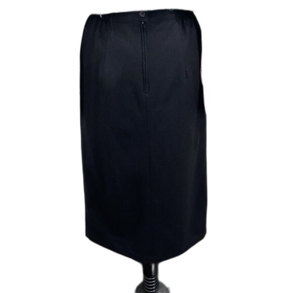 SAG HARBOR Vintage 100% Pure Wool Black Straight Pencil Skirt Size 14 - Picture 3 of 10